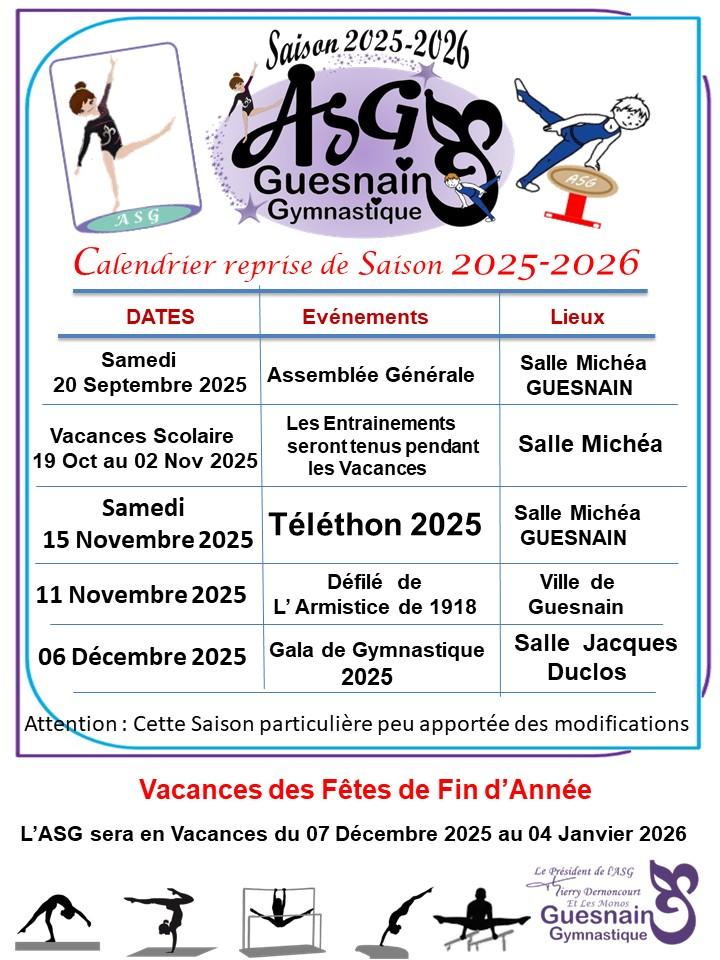 Calendrier 2025